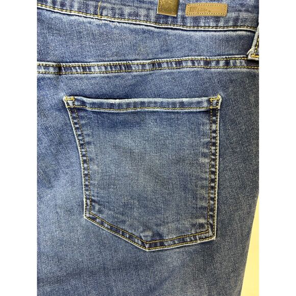 Kut From The Kloth Blue Medium Wash High-Rise Crop Skinny Boyfriend Jeans Sz 18W - Picture 9 of 14